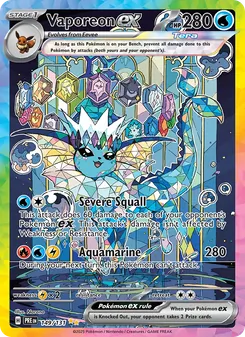 Vaporeon ex, Prismatic Evolutions, no. 149
