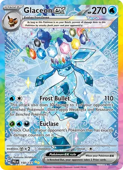 Glaceon ex, Prismatic Evolutions, no. 150