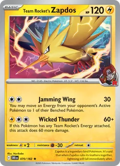 Team Rocket's Zapdos, Destined Rivals, no. 070