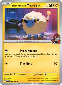 Team Rocket's Mareep, Destined Rivals, no. 072