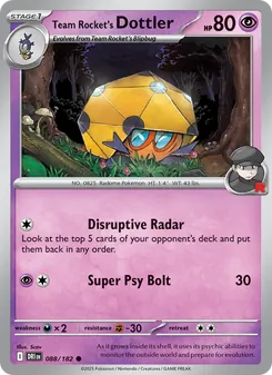 Team Rocket's Dottler, Destined Rivals, no. 088