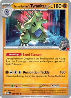 Team Rocket's Tyranitar, Destined Rivals, no. 096