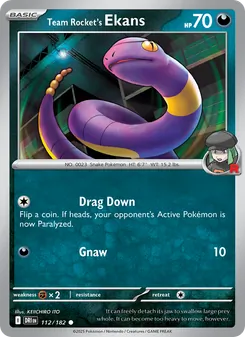 Team Rocket's Ekans, Destined Rivals, no. 112