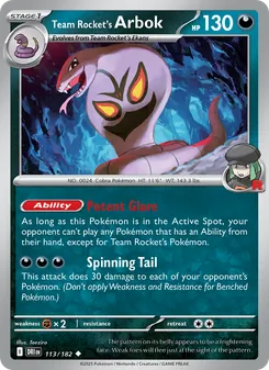Team Rocket's Arbok, Destined Rivals, no. 113