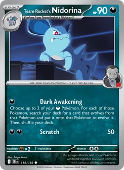 Team Rocket's Nidorina, Destined Rivals, no. 115