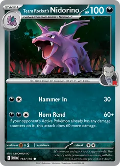 Team Rocket's Nidorino, Destined Rivals, no. 118