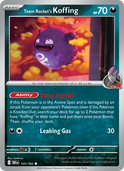 Team Rocket's Koffing, Destined Rivals, no. 125