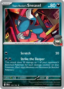 Team Rocket's Sneasel, Destined Rivals, no. 128