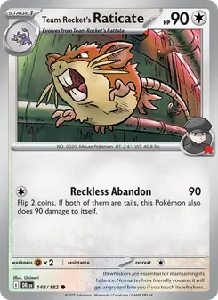 Team Rocket's Raticate, Destined Rivals, no. 148