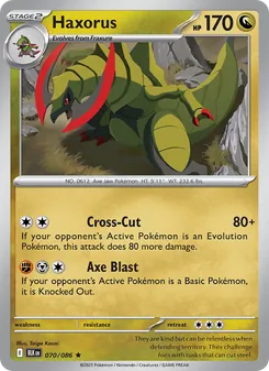 Haxorus, Black Bolt, no. 070