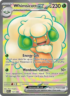 Whimsicott ex, White Flare, no. 157
