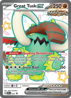 Great Tusk ex, SVP Black Star Promos, no. 072