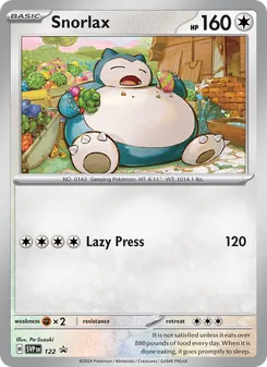 Snorlax, SVP Black Star Promos, no. 122