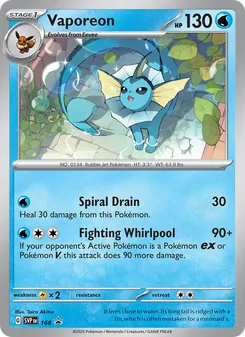Vaporeon, SVP Black Star Promos, no. 168