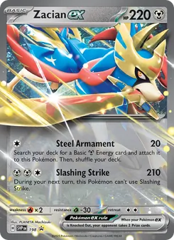 Zacian ex, SVP Black Star Promos, no. 198