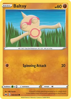 Baltoy, Sword & Shield, no. 102
