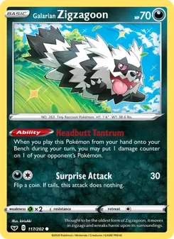 Galarian Zigzagoon, Sword & Shield, no. 117