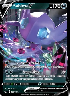 Sableye V, Sword & Shield, no. 120
