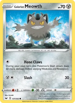 Galarian Meowth, Sword & Shield, no. 127