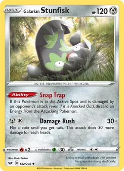 Galarian Stunfisk, Sword & Shield, no. 132