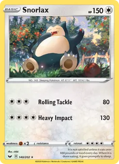 Snorlax, Sword & Shield, no. 140