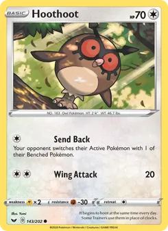 Hoothoot, Sword & Shield, no. 143