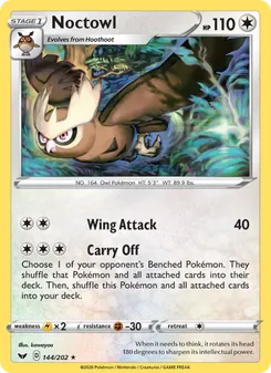 Noctowl, Sword & Shield, no. 144
