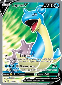 Lapras V, Sword & Shield, no. 189