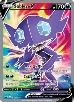 Sableye V, Sword & Shield, no. 194