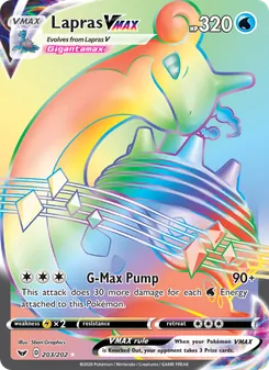 Lapras VMAX, Sword & Shield, no. 203