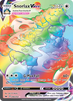 Snorlax VMAX, Sword & Shield, no. 206