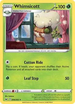 Whimsicott, Sword & Shield, no. 6