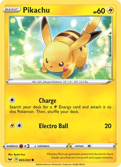 Pikachu, Sword & Shield, no. 65