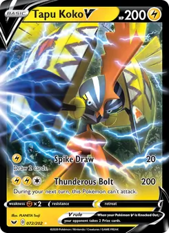 Tapu Koko V, Sword & Shield, no. 72
