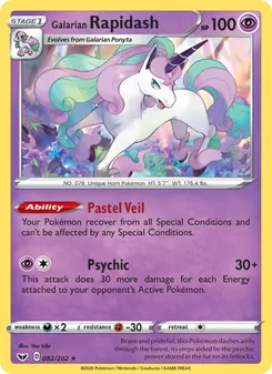Galarian Rapidash, Sword & Shield, no. 82