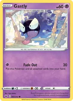 Gastly, Sword & Shield, no. 83