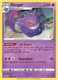 Gengar, Sword & Shield, no. 85