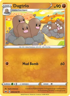 Dugtrio, Sword & Shield, no. 93