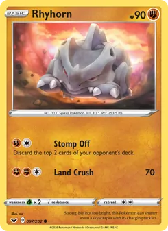 Rhyhorn, Sword & Shield, no. 97