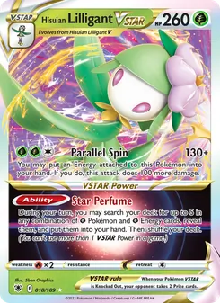 Hisuian Lilligant VSTAR, Astral Radiance, no. 018