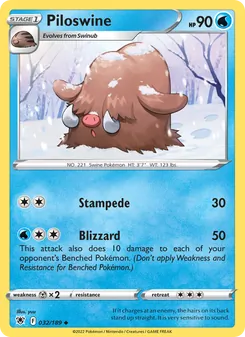 Piloswine, Astral Radiance, no. 032