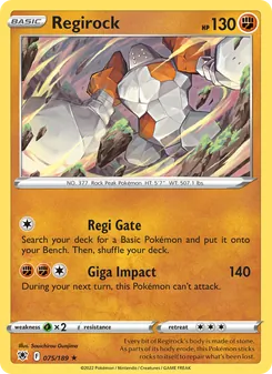 Regirock, Astral Radiance, no. 075