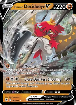 Hisuian Decidueye V, Astral Radiance, no. 083