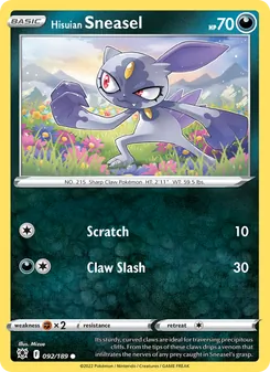 Hisuian Sneasel, Astral Radiance, no. 092