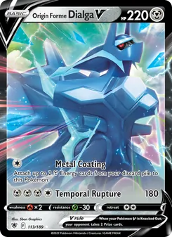 Origin Forme Dialga V, Astral Radiance, no. 113