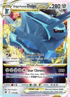 Origin Forme Dialga VSTAR, Astral Radiance, no. 114