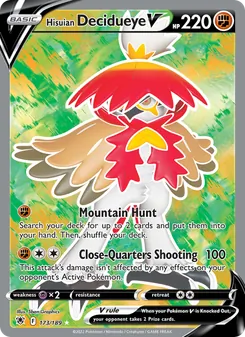 Hisuian Decidueye V, Astral Radiance, no. 173