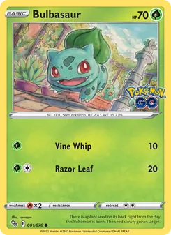 Bulbasaur, Pokémon GO, no. 001