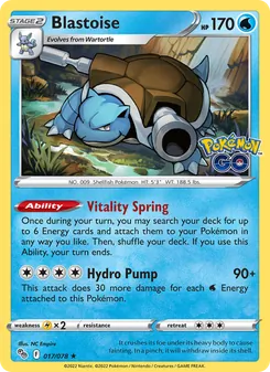 Blastoise, Pokémon GO, no. 017