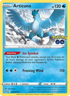 Articuno, Pokémon GO, no. 024